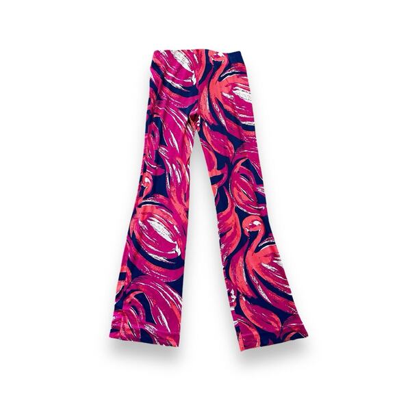 Lilly Pulitzer Georgia May Pull On Palazzo Pants Bomber Blue Plume Bloom XS - Picture 3 of 5